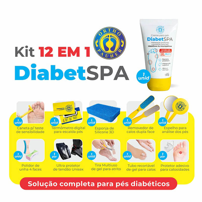Kit Diabet Spa 12 em 1 para Pés Diabéticos - Ortho Pauher