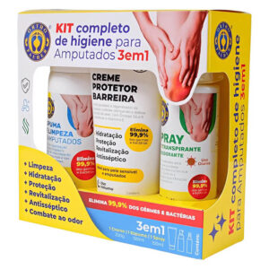 Kit Completo de Higiene para Amputado 3 em 1 - Ortho Pauher