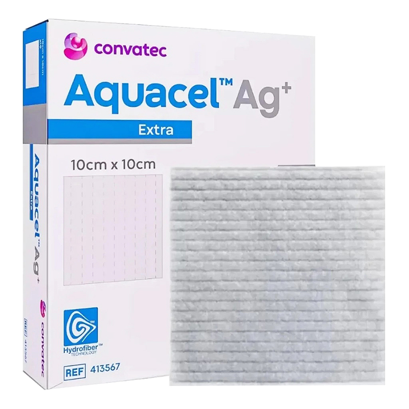 Curativo com Prata Ação Antimicrobiana - Aquacel Ag+ Convatec