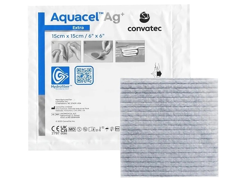 Curativo com Prata Ação Antimicrobiana - Aquacel Ag+ Convatec