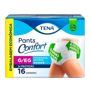 Fralda Geriátrica para Incontinência Moderada/Severa - Pants Confort Tena