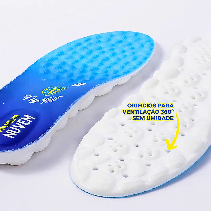 Palmilha Ortopédica Ultra Conforto Nuvem Fly Feet - Ortho Pauher