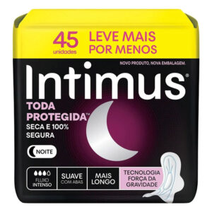 Absorvente Intimus Noturno com Abas Cobertura Suave Fluxo Intenso
