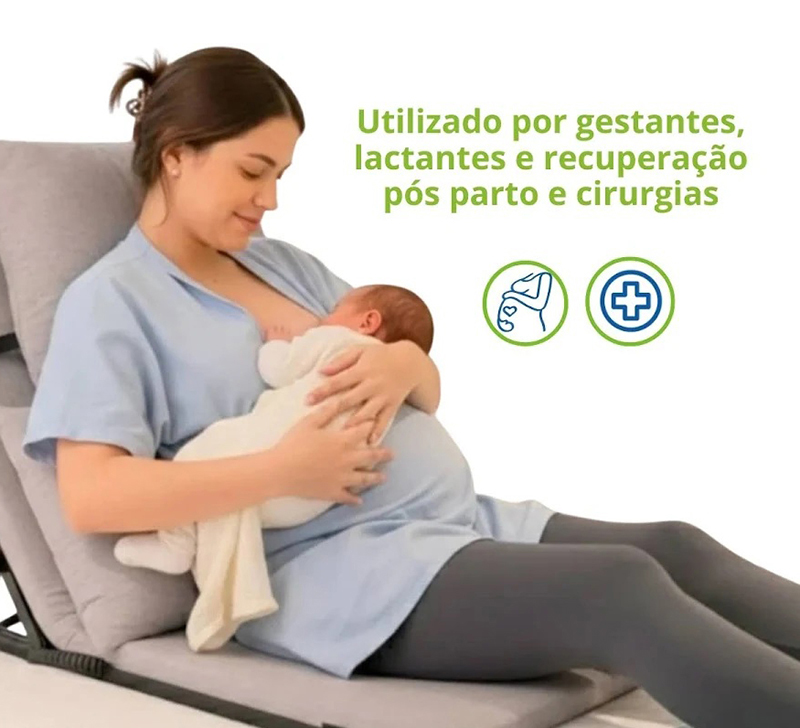 Encosto de Cama Elétrico Reclinável para Acamados e Idoso - Levita Pro LF02 Ortho Pauher