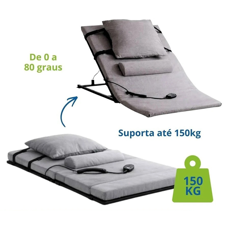 Encosto de Cama Elétrico Reclinável para Acamados e Idoso - Levita Pro LF02 Ortho Pauher