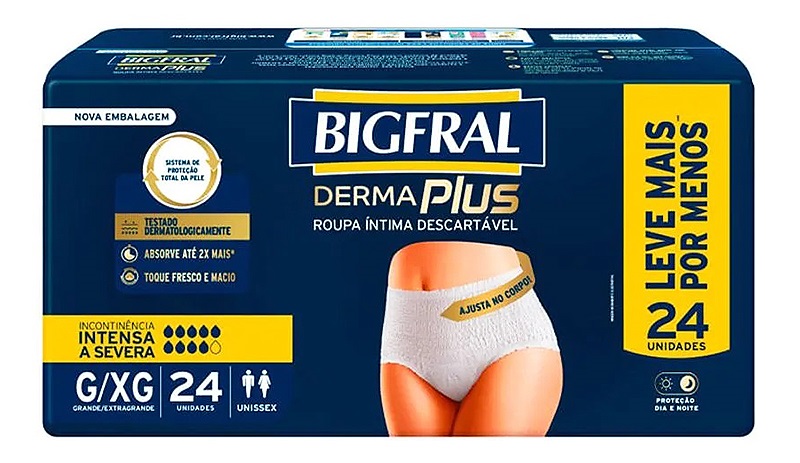 Roupa Íntima Descartável Derma Plus - Bigfral