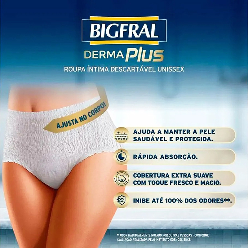 Roupa Íntima Descartável Derma Plus - Bigfral