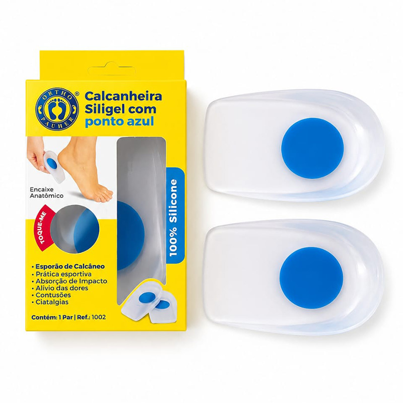 Calcanheira Siligel Com Ponto Azul - Ortho Pauher