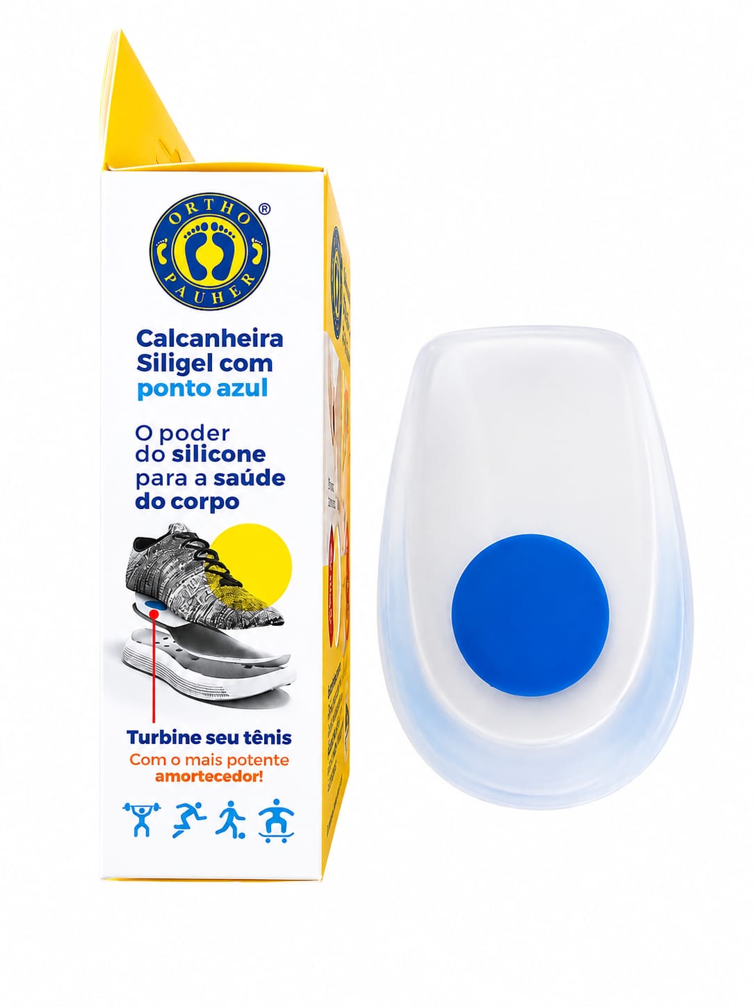 Calcanheira Siligel Com Ponto Azul - Ortho Pauher - Imagem 6